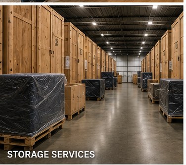 Wrapped pallets in a storage facility